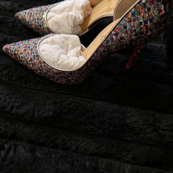 Christian Louboutin Iriza100 multi light gold 38.5 - Picture 3 of 10